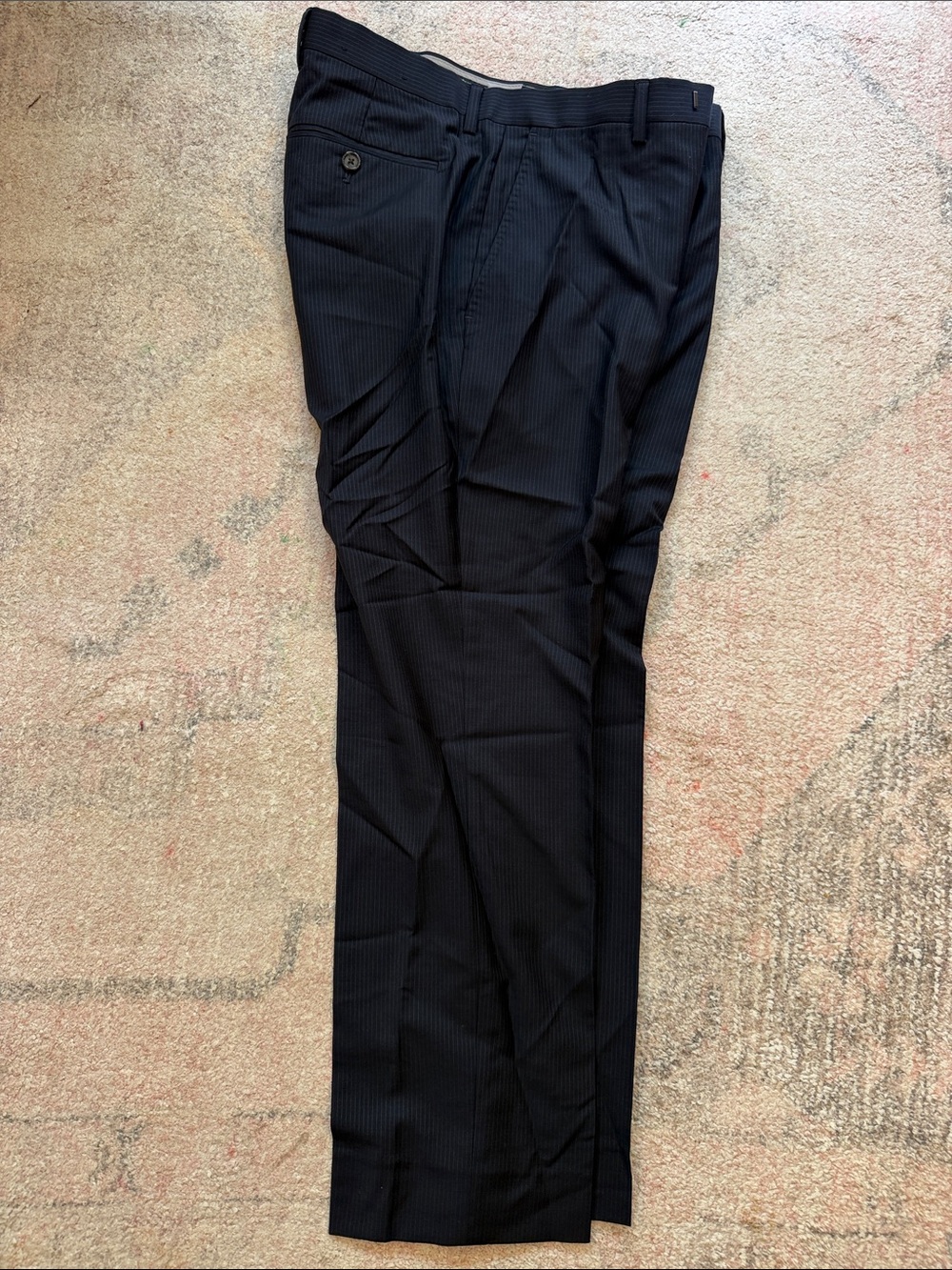 Banana Republic Men's Black Pinstripe Dress Pants